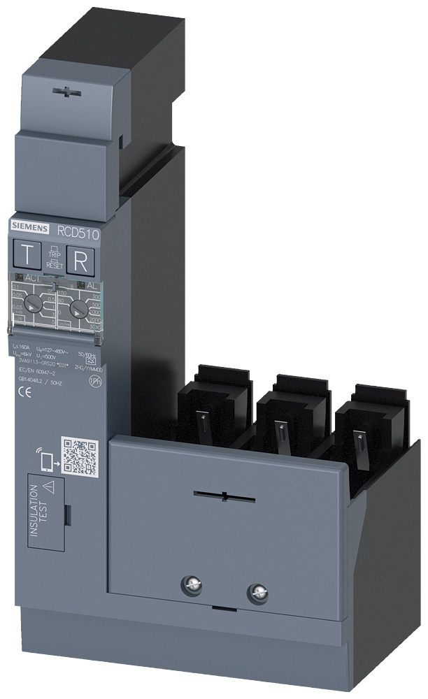 3VA9113-0RS20 - BRKR 3VA1 160A RCD510 SM 3P ACC