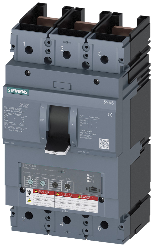 3VA6325-7HM31-2AA0 - BRKR 3VA63 3P 250A  100KA ETU3-LIG 100