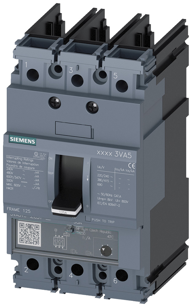 3VA5150-4EF31-0AA0 - BRKR 3VA51 3P 50A 25KA ATAM