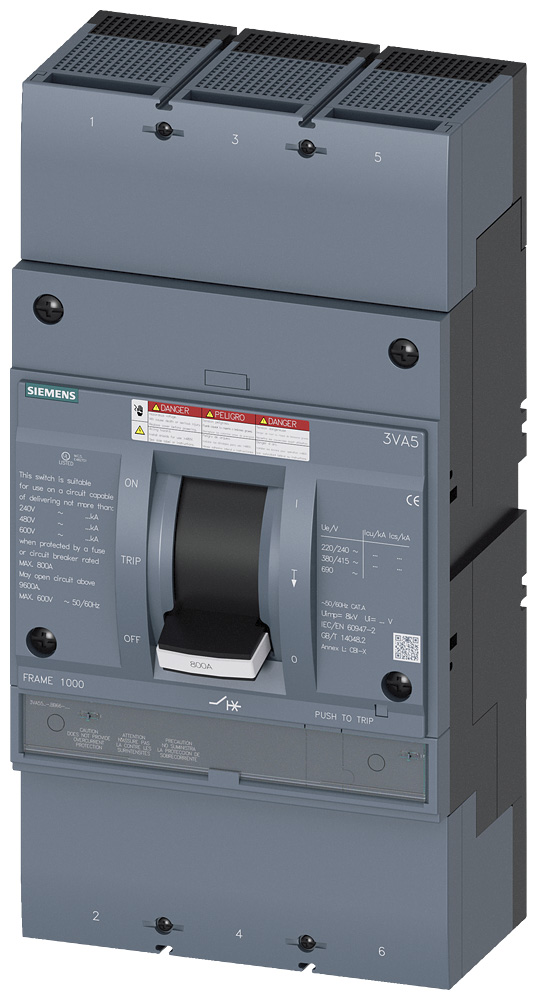 3VA5580-0BB66-0AA0 - MCSW 3VA55 2(3)P 800A 65KA LUG