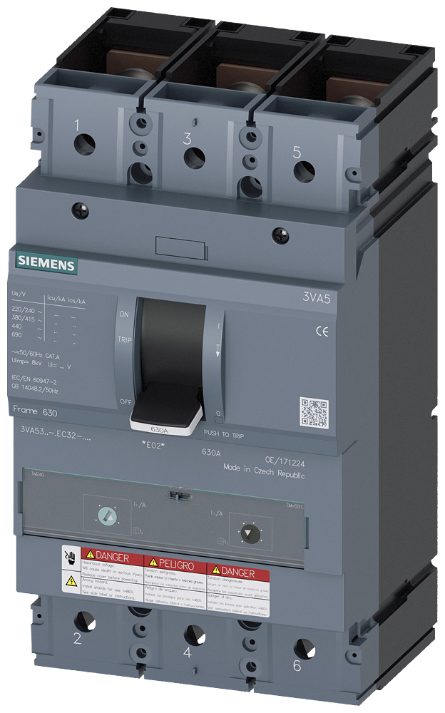 3VA5340-6EC32-2AA0 - BRKR 3VA53 3P 400A 65KA FTAM 100 NUT