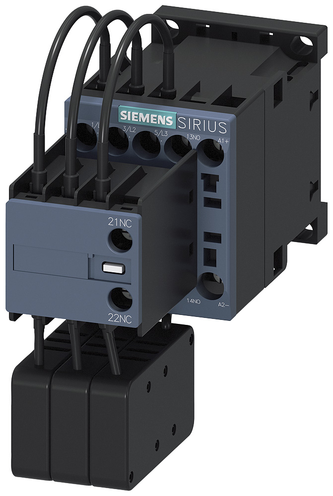 3RT26171BB43 - CAP CONTACTOR 12.5KVAR 1NO+1NC 24VDC