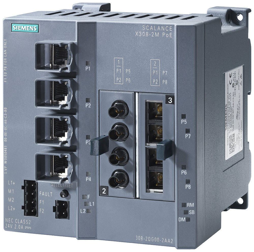 6GK53082QG102AA2 - SCALANCE X308-2M POE