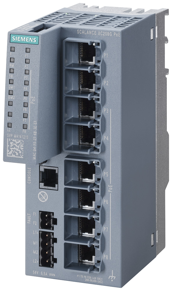 6GK52080RA005AC2 - SCALANCE XC208G PoE (DC 54 V)
