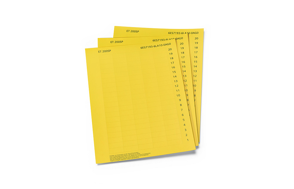 6ES71936LA100AG0 - 1000 LABELING STRIPES A4, YELLOW