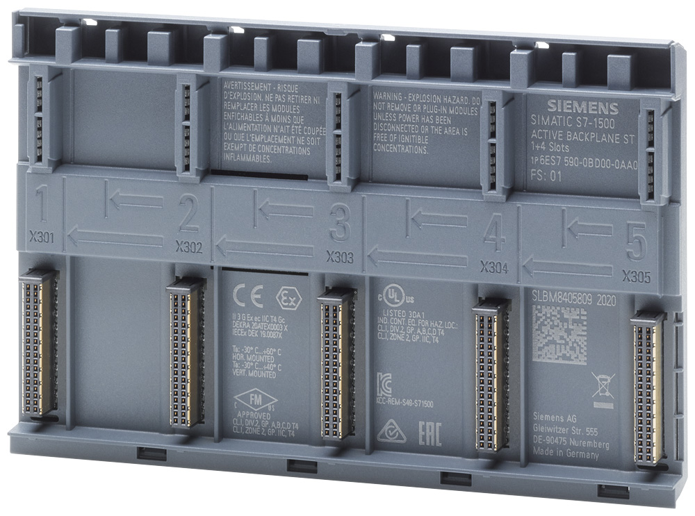 6ES75900BD000AA0 - SIMATIC S7-1500 active backplane/4 slot