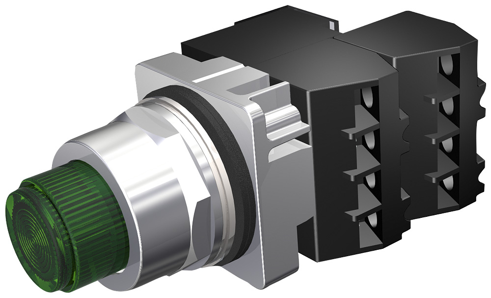 US2:52PT6D3FB - ILL PB,GRN, FV, LED, 24V AC/DC, 2NO